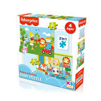 13406 KS Fisher-Price Baby Puzzle - Railway & Bedtime / 12+24 Parça Puzzle / +4 yaş