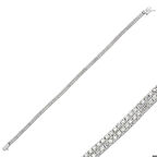 Gümüş İki Sıra Su Yolu Kadın Bileklik