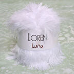 Loren Luna Tavşan Tüyü Beyaz El Örgü İpi - R001 - 34006