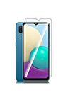 Samsung Galaxy A02 ile Uyumlu Ekran Koruyucu Şeffaf Temperli Kırılmaz Cam Ekran Koruyucu