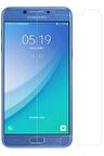 Samsung Galaxy C5 Pro ile Uyumlu Ekran Koruyucu Şeffaf Temperli Kırılmaz Cam Ekran Koruyucu