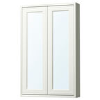 Banyo duvar dolabı, beyaz, 60x15x95 cm, 2 ayna kapaklı