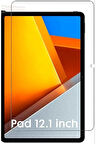 Xiaomi Poco Pad 12.1 inç ile Uyumlu Kırılmaz Tablet Temperli Cam Ekran Koruyucu