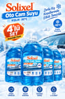 Solixel Kışlık Oto Cam Suyu -30°C 4 LT x 4 Adet (4'lü Set)