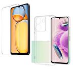 Xiaomi Poco C65 Uyumlu Kılıf Esnek Silikon Telefon Kılıfı ve Temperli Cam Ekran Koruyucu