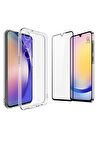 Samsung Galaxy A25 ile Uyumlu Telefon Kılıfı ve 5D Tam Kaplayan Cam Ekran Koruyucu
