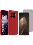 Xiaomi Mi 15T Pro Uyumlu Premium Telefon Kılıfı ve Hayalet Privacy Tam Kaplayan Cam Ekran Koruyucu