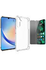 Samsung Galaxy A05S Uyumlu Köşe Dolgulu Anti Shock Telefon Kılıfı ve Hayalet Privacy Ekran Koruyucu