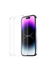 Apple iPhone 16 Pro Max Ile Uyumlu Ekran Koruyucu Şeffaf Temperli Kırılmaz Cam Ekran Koruyucu 2 Adet