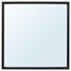 Duvar aynası, siyah, 65x65 cm