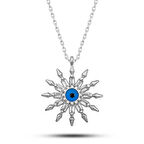 Gümüş Koruyucu Göz Güneş Kadın Kolye