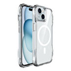 Apple iPhone 15 Uyumlu Kılıf Magsafe ve Airbag Özellikli Şeffaf Telefon Kılıfı Kapak