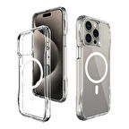 Apple iPhone 15 Pro Uyumlu Kılıf Magsafe ve Airbag Özellikli Şeffaf Telefon Kılıfı Kapak
