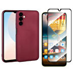 Samsung Galaxy A16 ile Uyumlu Telefon Kılıfı ve Tam Kaplayan Seramik Ekran Koruyucu