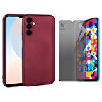 Samsung Galaxy A16 Ile Uyumlu Soft Yumuşak Telefon Kılıfı ve Hayalet Privacy Ekran Koruyucu Seti