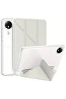Xiaomi Redmi Pad SE 8.7 inç Uyumlu Kılıf 3 Farklı Stand Kalemlikli Tri Folding Tablet Kılıfı