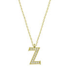 Gümüş Gold Z Harfi Kadın Kolye