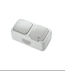 VİKO PALMİYE KOMBİNE ANAHTAR + TOPRAKLI PRİZ 2Lİ SET (GRİ)