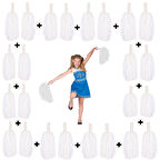 12 Çift Beyaz Gösteri Ponponu (24 Adet)