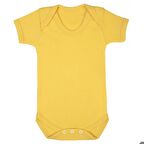 Sema Baby Prematüre Yarım Kol Penye Çıtçıtlı Badi - Sarı