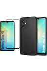 Samsung Galaxy A06 ile Uyumlu Telefon Kılıfı ve Tam Kaplayan Seramik Ekran Koruyucu 