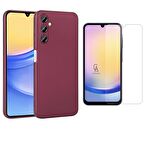Samsung Galaxy A25 ile Uyumlu Kılıf Soft Yumuşak Telefon Kılıfı ve Temperli Cam Ekran Koruyucu