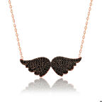 Gümüş Melek Kanadı Kadın Kolye