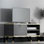 MOBİLYA GEZEGENİ GOLD SWEET TV ÜNİTESİ SİYAH MERMER 90 CM