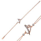 Gümüş Rose Elif Vav Kadın Bileklik