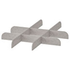 Sürgülü raf içi düzenleyici, açık gri, 50x58 cm