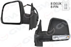 DIŞ DİKİZ AYNASI ELEKTRİKLİ SOL DOBLO 3 2011 MD. SİNYALLİ KATLANIR / POWER FLOK DESENLİ 8 FİŞ 735645708