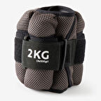 Ayarlanabilir 2x2 Kg Bilek Ağırlığı - Gri - Hafif Pilates