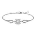 ​Gümüş Baget Taşlı Bileklik