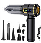 Turbo 16.000 Pa emiş gücü uzun şarj süreli araç süpürgesi ev araba şarjlı süpürge