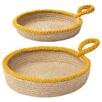 Sepet seti, sarı-jüt, 26x6 cm / 19x4 cm