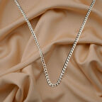 Erkek & Kadın İçin Unisex Gümüş Renk 316L Antialerjik Çelik 50 cm Zincir Günlük ve Özel Kombinler