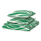 Çift kişilik nevresim seti, yeşil-beyaz, 240x220/50x60 cm