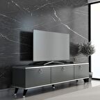 MOBİLYA GEZEGENİ ELİTE GOLD TV ÜNİTESİ Antrasit - GÜMÜŞ 150 CM