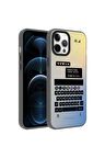 Apple iPhone 12 Pro Max Uyumlu Kılıf Klavye Temalı Telefon Kılıfı Kapak