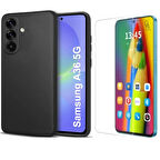 Samsung Galaxy A36 Uyumlu Kılıf Esnek Silikon Telefon Kılıfı ve Temperli Cam Ekran Koruyucu