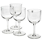 Şarap kadehi, cam, 32 cl, 4 adet