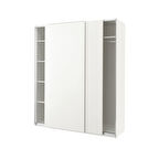 PAX sürgü kapaklı gardırop, beyaz, 200x66x236 cm