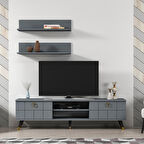 MOBİLYA GEZEGENİ LOVE GOLD TV ÜNİTESİ Antrasit 180 CM