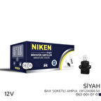 NIKEN 125 BAX SOKETLİ AMPUL W1.2W B8.5D SİYAH 10L UNIVERSAL (10 ADET)
