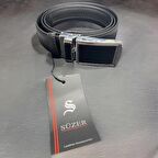 Zamansız Şıklık ve Rahatlık: Akıllı Tokalı Farklı Model Siyah Deri Erkek Kemeri