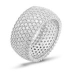 Gümüş 7 Sıra Tamtur kadin Alyans Yüzük - 17