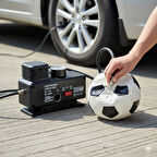 250 PSI Güçlü Taşınabilir Hava Kompresörü–Araba, Motosiklet, Bisiklet ve Top Şişirme İçin Elektrikli Fişli Çakmaklıklı Lastik Şişirme Pompası