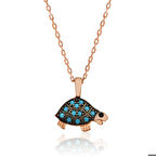 Gümüş Kaplumbağa Kadın Kolye