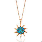 Gümüş Güneş Kadın Kolye