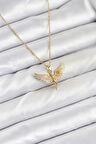 316L Çelik Zincir Gold Renk Melek Model Kadın Kolye